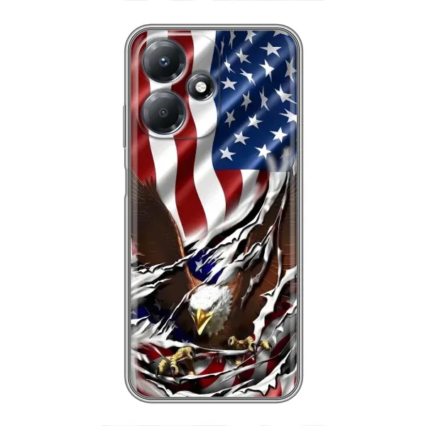 Чехол с рисунком «Флаг USA» для Infinix Hot 30 Play Чехол с рисунком «Флаг USA» для Infinix Hot 30 Play