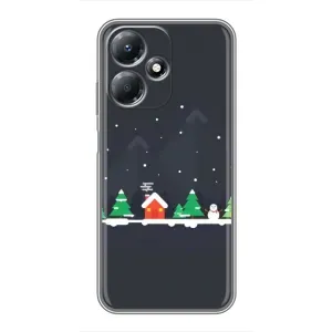 Силиконовый бампер на рождество для Infinix Hot 30 Play (Город зимний)