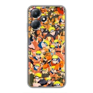 Чехлы с принтом Наруто на Infinix Hot 30 Play (Коллаж Наруто)