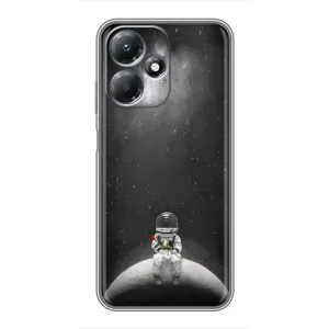 Силиконовый Чехол с принтом "Космонавты" на Infinix Hot 30 Play (Космонавт романтик)