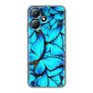 Силиконовый бампер с картинкой животных для Infinix Hot 30 Play (Крылья бабочек)