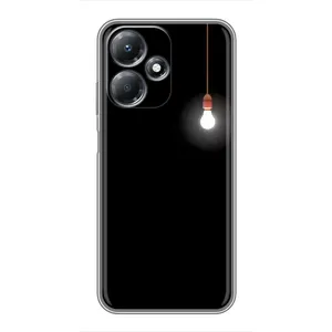 Чехол с картинками на черном фоне для Infinix Hot 30 Play (Лампочка)