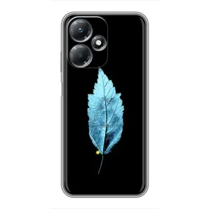 Чехол с картинками на черном фоне для Infinix Hot 30 Play (Листочек)