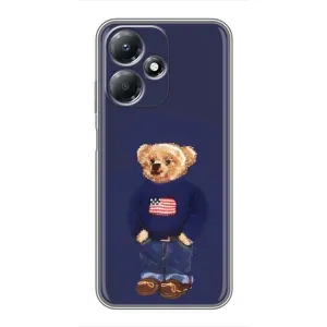 Чехлы Мишка Тедди для Инфиникс ХОТ 30 Плей (Мишка USA)