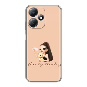 Силіконовый Чохол на Infinix Hot 30 Play з картинкой Модных девушек (З собакою)