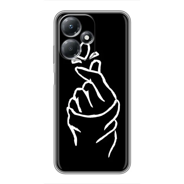 Чехол с рисунком «Сердце на черном» для Infinix Hot 30 Play Чехол с рисунком «Сердце на черном» для Infinix Hot 30 Play