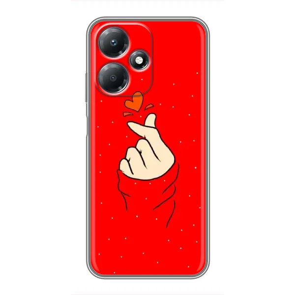 Чехол с рисунком «Сердце на красном» для Infinix Hot 30 Play Чехол с рисунком «Сердце на красном» для Infinix Hot 30 Play