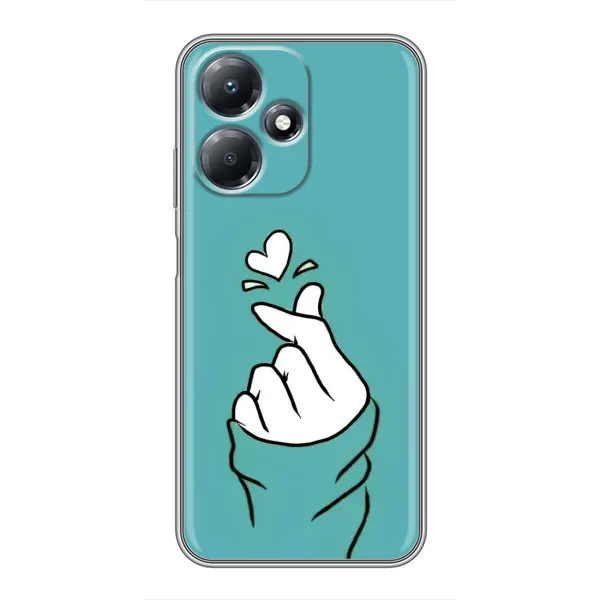Чехол с рисунком «Сердечко на бирюзовом» для Infinix Hot 30 Play Чехол с рисунком «Сердечко на бирюзовом» для Infinix Hot 30 Play