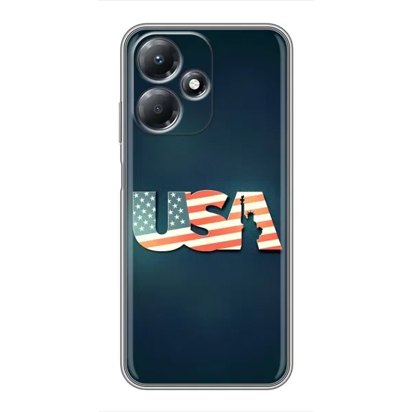 Чехол с рисунком «USA» для Infinix Hot 30 Play Чехол с рисунком «USA» для Infinix Hot 30 Play