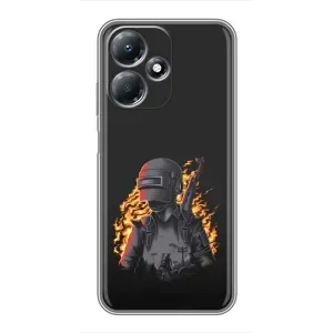 Чохол з картинкою "Герой Pubg" на Infinix Hot 30 Play (В полум'ї)