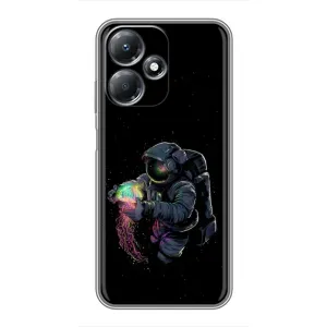 Силиконовый Чехол с принтом "Космонавты" на Infinix Hot 30 Play (В руках земля)