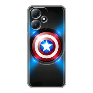 Чехол с Щитом Капитана Америки на Infinix Hot 30 Play (Яркий Щит Капитана)