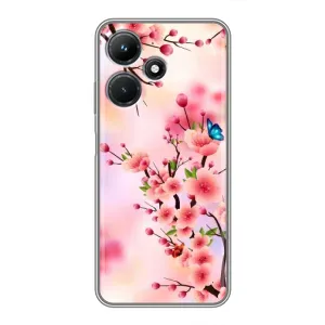 Чехол с принтом САКУРЫ на Infinix Hot 30i (Бабочки на сакуре)