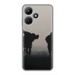 Чехлы на военную тематику для Infinix Hot 30i (Бой солдат)