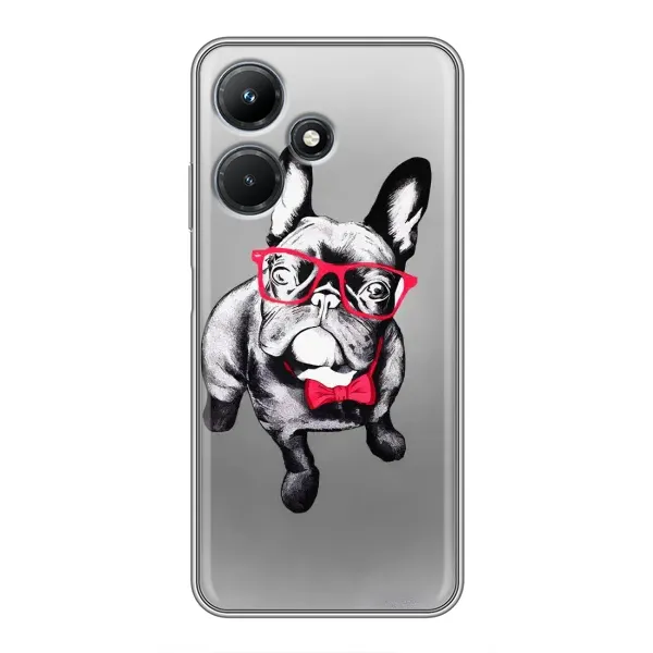 Чехол с рисунком «Бульдог в очках» для Infinix Hot 30i Чехол с рисунком «Бульдог в очках» для Infinix Hot 30i