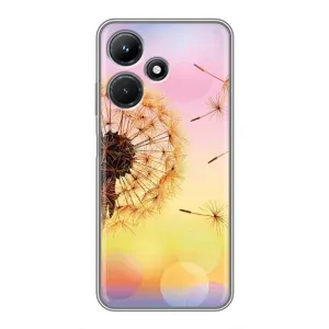 Силиконовый Чехол с одуванчиками на Infinix Hot 30i (Цветок-одуванчик)
