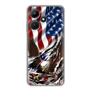 Чехол Флаг USA для Infinix Hot 30i (Флаг USA)