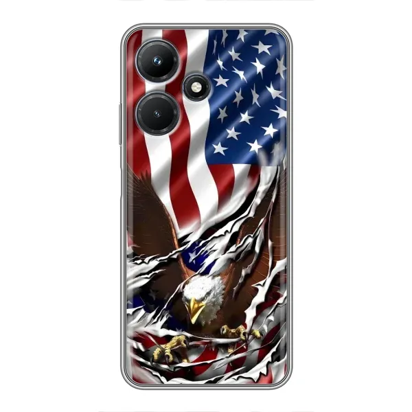 Чехол с рисунком «Флаг USA» для Infinix Hot 30i Чехол с рисунком «Флаг USA» для Infinix Hot 30i