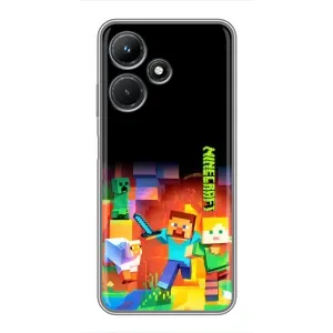 Чехлы для Infinix Hot 30i (Персонажи Майн Крафт) (Герой Майнкрафт)