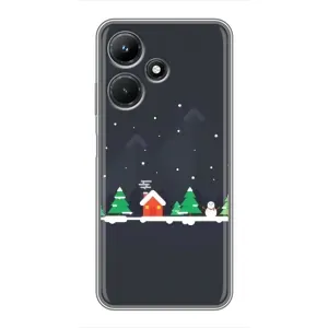Силіконовий бампер на різдво для Infinix Hot 30i (Місто зимове)