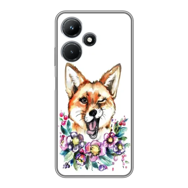 Чехол с рисунком «Хитрая лиса» для Infinix Hot 30i Чехол с рисунком «Хитрая лиса» для Infinix Hot 30i