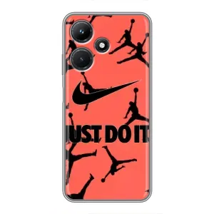 Силиконовый Чехол Nike Air Jordan на Инфиникс ХОТ 30i (Just Do It)