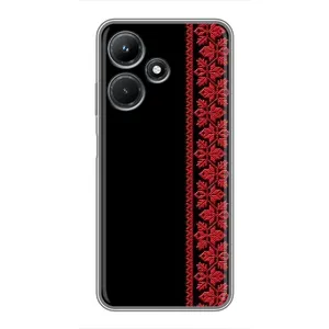 Силиконовый Чехол на Infinix Hot 30i (Красная Вышиванка)