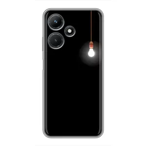 Чехол с картинками на черном фоне для Infinix Hot 30i (Лампочка)