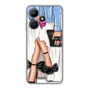 Силиконовый Чехол на Infinix Hot 30i с картинкой Стильных Девушек (Мода)