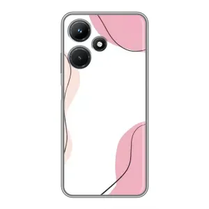 Чехол цветочный дизайн для Infinix Hot 30i (Розовый фон)