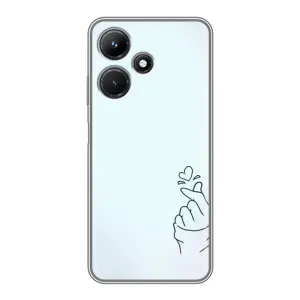 Чехлы (Знак сердечка) на Infinix Hot 30i (Сердце на голубом)