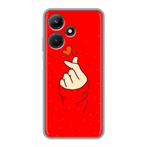 Чехлы (Знак сердечка) на Infinix Hot 30i (Сердце на красном)