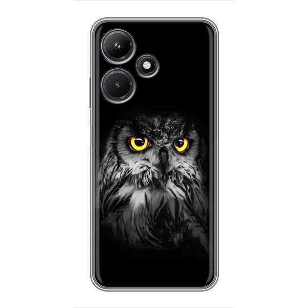 Чехол с рисунком «Сова на чёрном» для Infinix Hot 30i Чехол с рисунком «Сова на чёрном» для Infinix Hot 30i