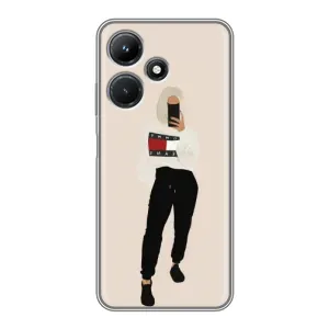 Силиконовый Чехол на Infinix Hot 30i с картинкой Стильных Девушек (Стильная)
