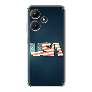 Чехол Флаг USA для Infinix Hot 30i (USA)
