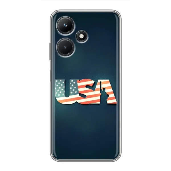 Чехол с рисунком «USA» для Infinix Hot 30i Чехол с рисунком «USA» для Infinix Hot 30i