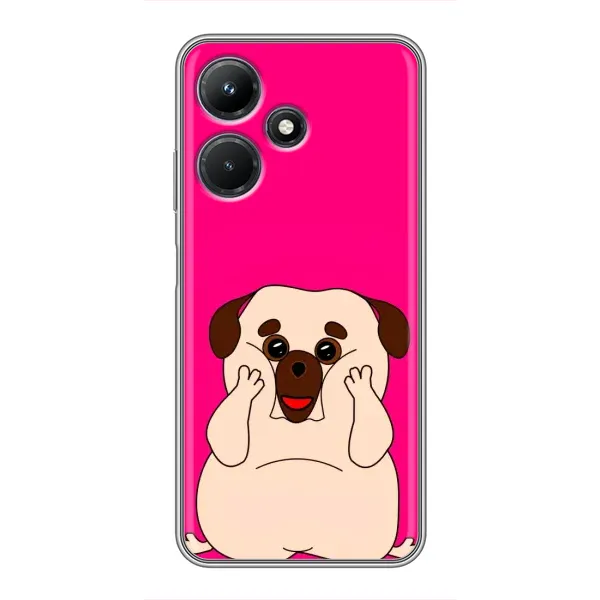 Чехол с рисунком «Веселый Мопсик» для Infinix Hot 30i Чехол с рисунком «Веселый Мопсик» для Infinix Hot 30i