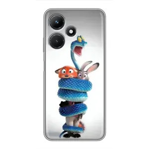 Силиконовый чехол с принтом Зоотрополіс для Infinix Hot 30i (Змея Зоо)