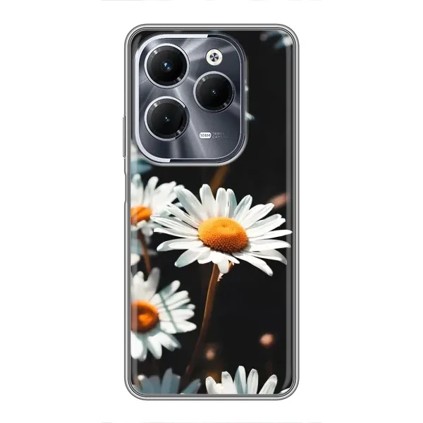Чехол с рисунком «Белые ромашки» для Infinix Hot 40 Play Чехол с рисунком «Белые ромашки» для Infinix Hot 40 Play