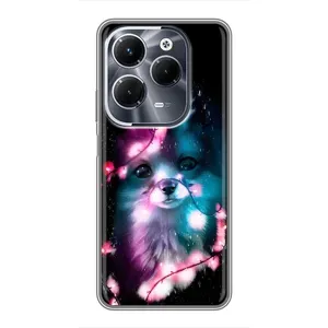 Чехол с Лисичкой для Infinix Hot 40 Play (Черная Лиса)