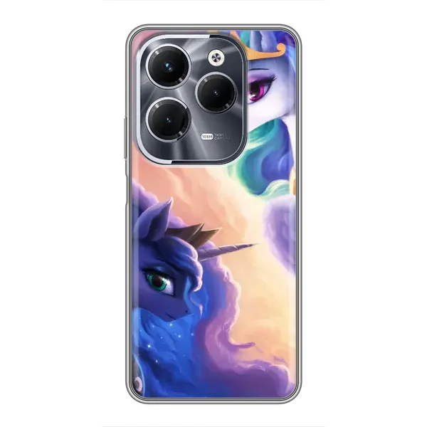 Чехол с рисунком «Единорожки на тучках» для Infinix Hot 40 Play Чехол с рисунком «Единорожки на тучках» для Infinix Hot 40 Play