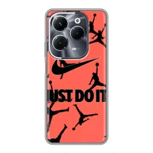 Силиконовый Чехол Nike Air Jordan на Инфиникс ХОТ 40 Плей (Just Do It)
