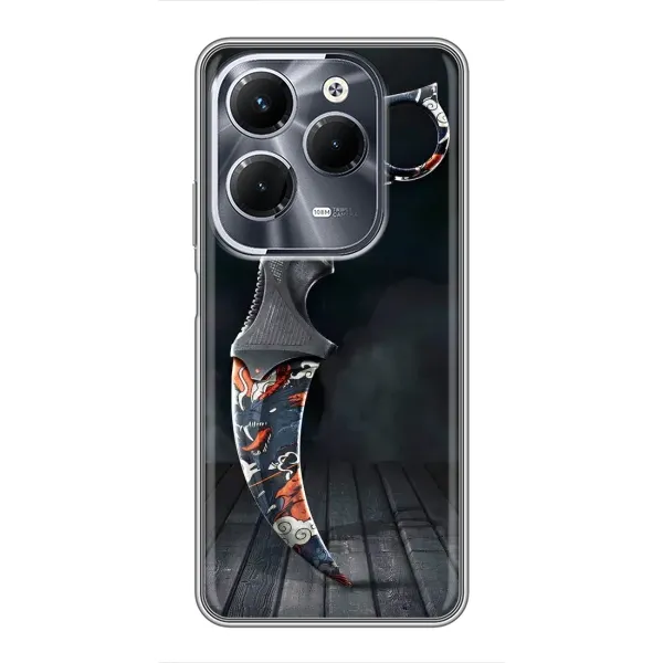 Чехол с рисунком «Кинжал КС ГО» для Infinix Hot 40 Play Чехол с рисунком «Кинжал КС ГО» для Infinix Hot 40 Play