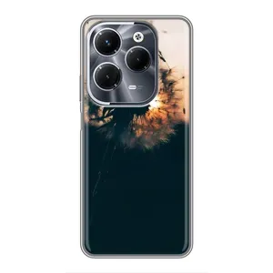 Силиконовый Чехол с одуванчиками на Infinix Hot 40 Play (Красивый одуванчик)