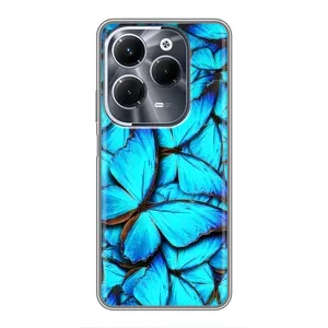 Силиконовый бампер с картинкой животных для Infinix Hot 40 Play (Крылья бабочек)
