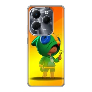 Чехол Бравл Старс для Infinix Hot 40 Play (LEON в кофте)