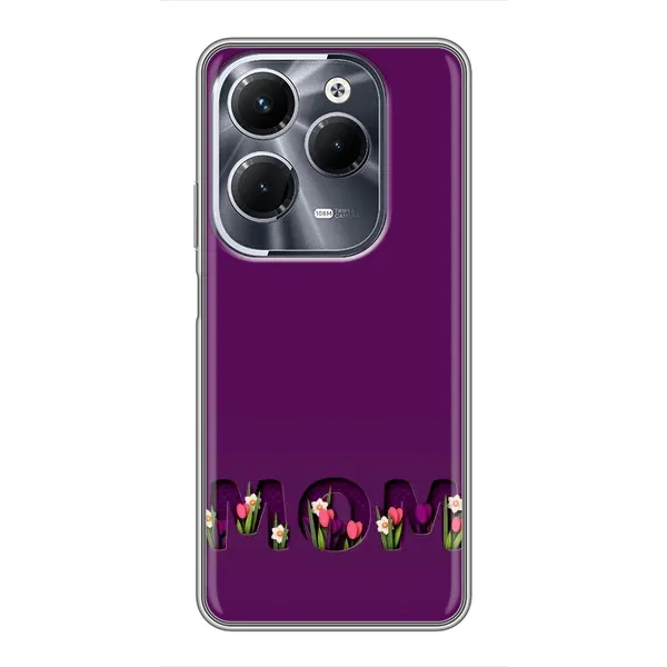 Чехол с рисунком «Мама с цветами» для Infinix Hot 40 Play