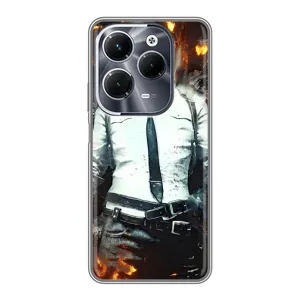 Силиконовый чехол с картинкой "Герой Pubg" на Infinix Hot 40 Play (Man Пубг)