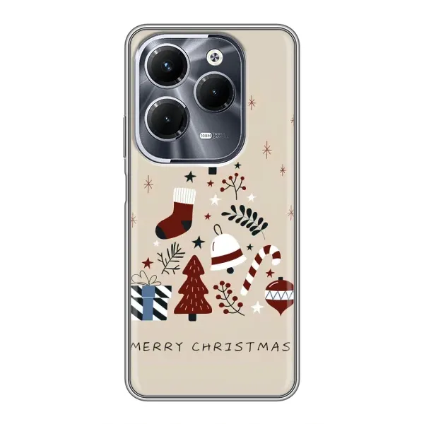 Чехол с рисунком «Merry Christmas» для Infinix Hot 40 Play