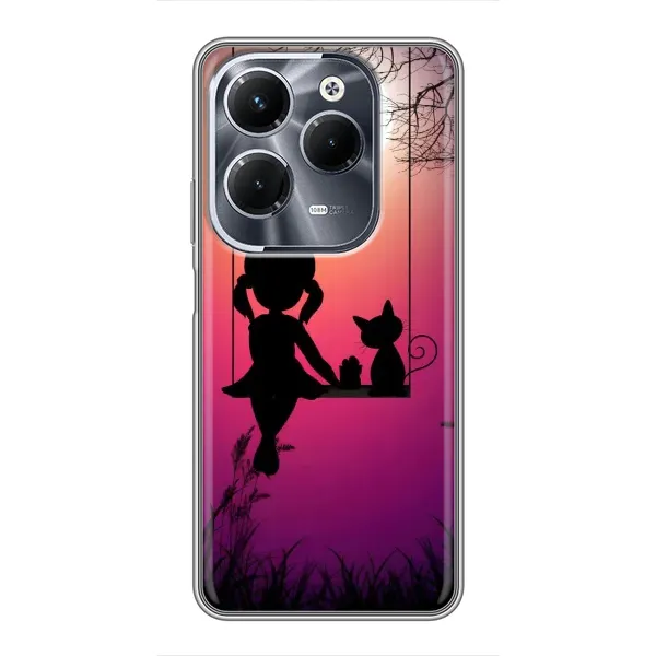 Чехол с рисунком «На качели» для Infinix Hot 40 Play Чехол с рисунком «На качели» для Infinix Hot 40 Play